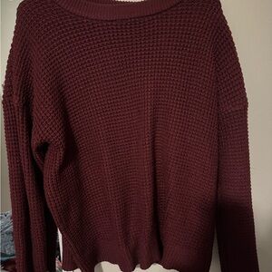 Burgundy Knit Sweater
